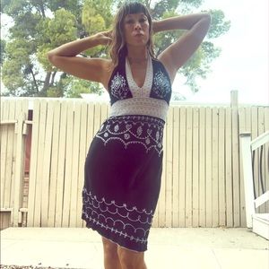 Size medium black and white dress